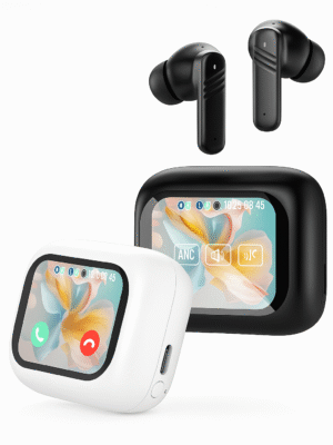 Active Noise Cancelling Bluetooth Earbuds – TWS Wireless with Smart Touch Display Case