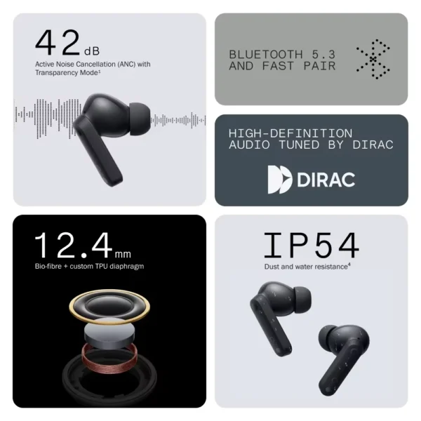 CMF Buds by Nothing – Global Version Wireless Bluetooth Earphones with 42 dB ANC - Image 3