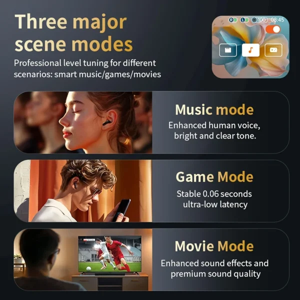 Active Noise Cancelling Bluetooth Earbuds – TWS Wireless with Smart Touch Display Case - Image 4
